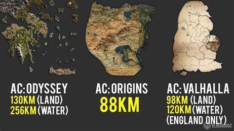 assassin's creed valhalla map size.